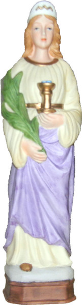 St Lucy 8" Bisque Statue