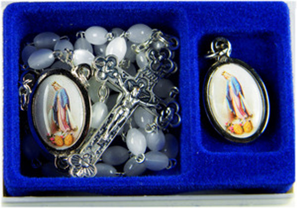 Our Lady of Grace Rosary and Medal set