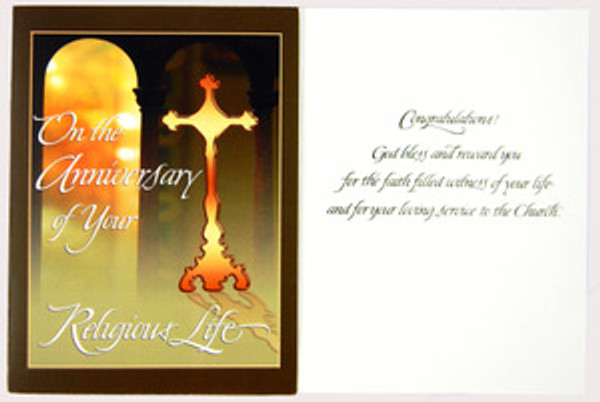On The Anniversary of Your Religious Life Greeting Card