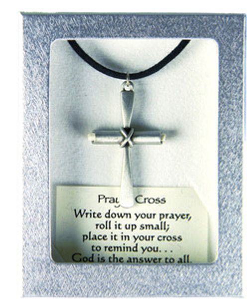 Prayer Cross on 18" Black Cord