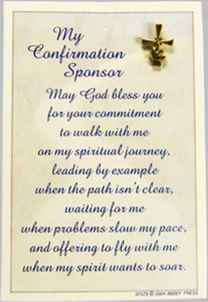 Confirmation Sponsor Pin & Card