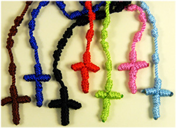 Knotted Cord Rosaries Assorted Colors