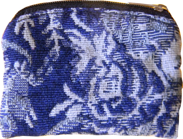 Rosary Pouch
Blue & White Floral 
Zipper Close