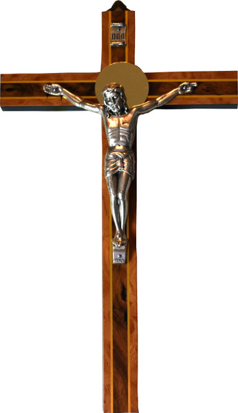 Burl Wood Wall Crucifix