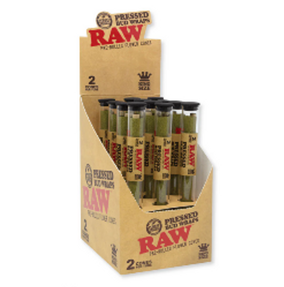 RAW PRESSED BUD WRAP CONE KING SIZE 2PK