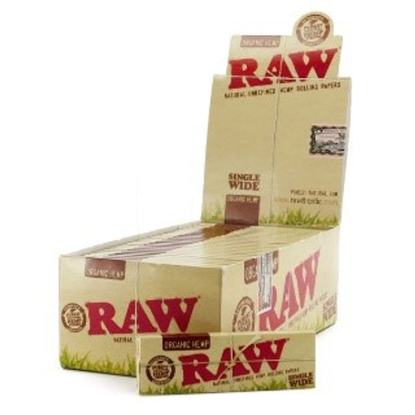 RAW ROLLING PAPERS - SINGLE WIDE (SINGLE FEED) 50CT
