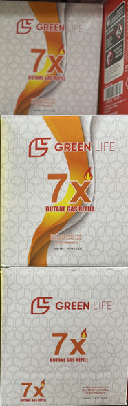 GREEN LIFE 7X BUTANE GAS REFILL 12 COUNT