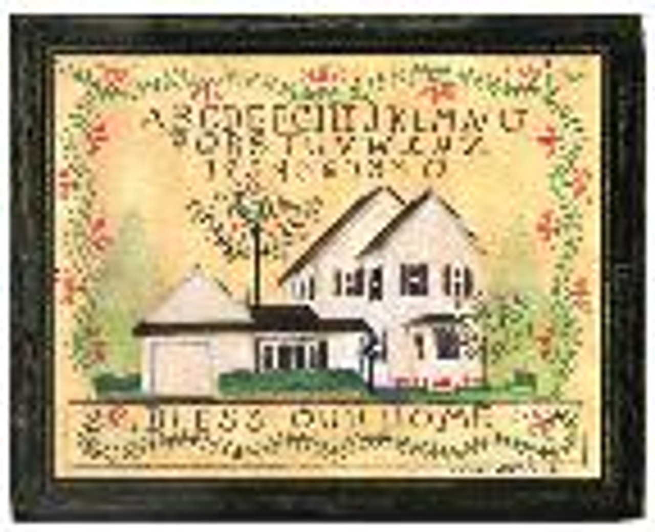 Whitman House Watercolor Sampler Folk Art Paintings By Cheryl