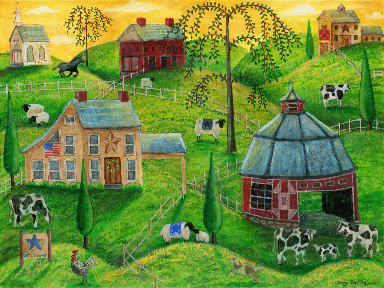 Original Folk Art Painting Country Farms Sold All images, unless otherwise noted, were taken from the internet and are assumed to be in the public domain. original folk art painting country farms sold