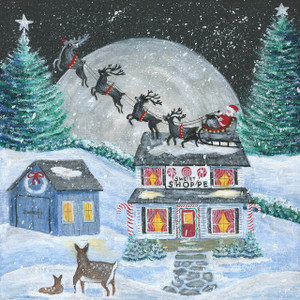 Santa Sweet Shoppe Christmas Original painting on wood