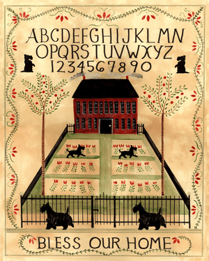 Scottie Dog House Blessing Sampler 11x14 Print