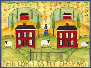 THE LORD IS MY SHEPARD SAMPLER PRINT 11x14