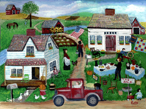 Country Americana Tag Sale Summertime & Red Truck