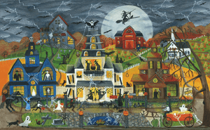 Spooky Street Halloween area rug 3' x 5'