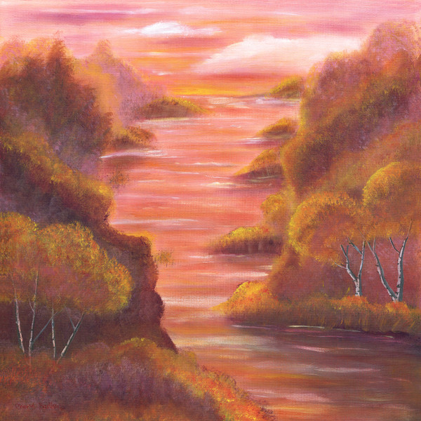 Pink Sunset by River SOLD