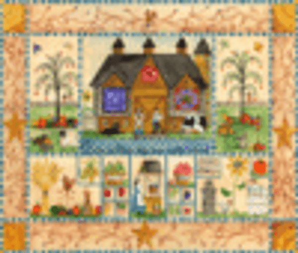Folk Art Farmers Barn Our Daily Bread Sampler 12x16 Print