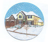 Christmas Ornament on canvas house portrait painting
