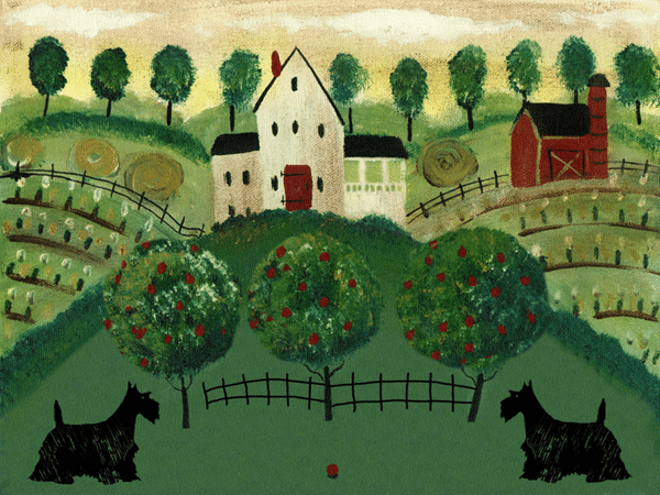 Scottie Dog at Apple Farm 11x14 print