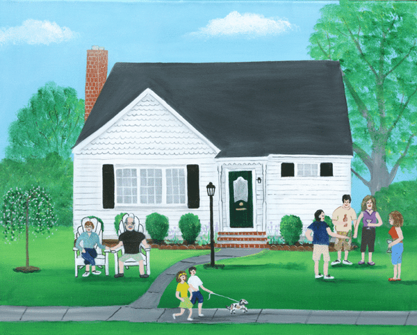 Gullo House #2 Folk Art Custom Painting