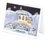 Silent Night FOLK ART Church Greeting Card