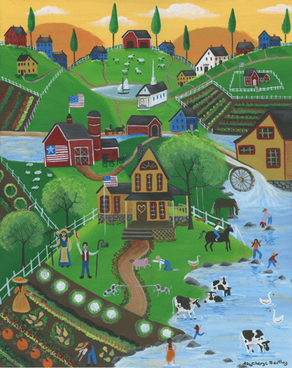 American Riverside Farm & Antique Frame SOLD