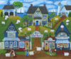 BAA BAA BLACK SHEEP MILK FARM INN BY OCEAN ORIGINAL PAINTING SOLD