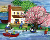 ISLAND FOLKS SUMMERTIME FUN FOLK ART PRINT