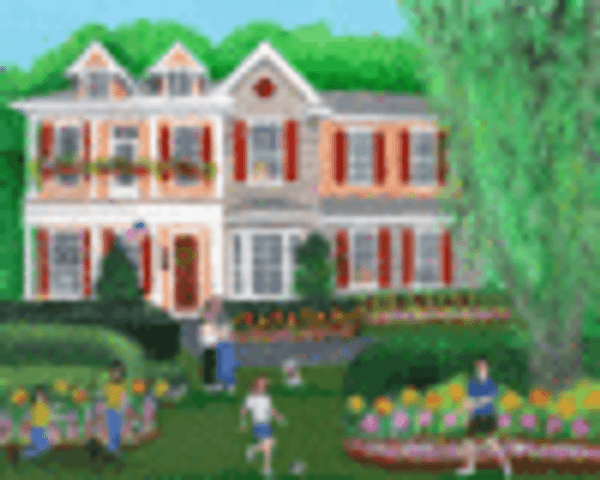 Pratt House Folk Art Painting
