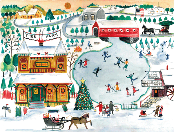 Winter FUN Tree Farm Skaters Cider Village