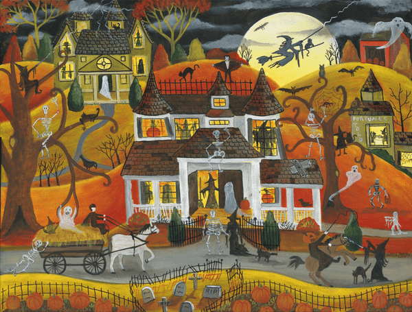 Halloween Fright Night Print 12x16