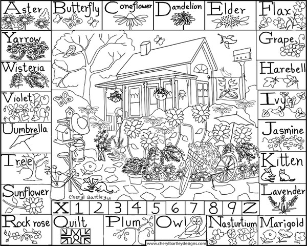 FREE download Down a Garden Path Coloring page 