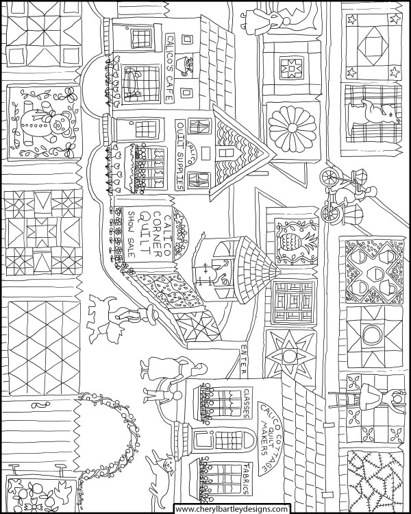 Calico Quilt Show FREE Coloring Download