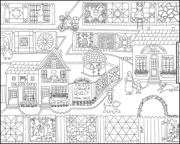 Calico Quilt Show FREE Coloring Download