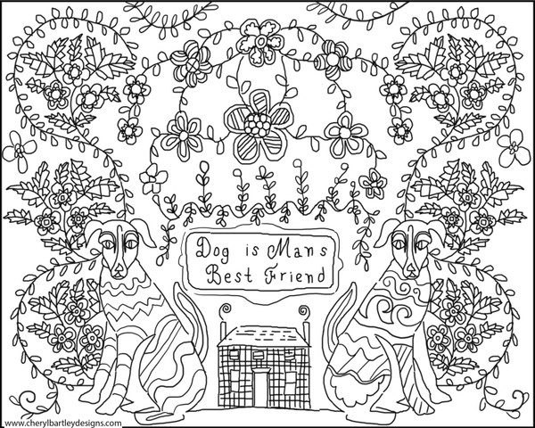 Dog Is Man's Best Friend FREE Coloring Craft Page