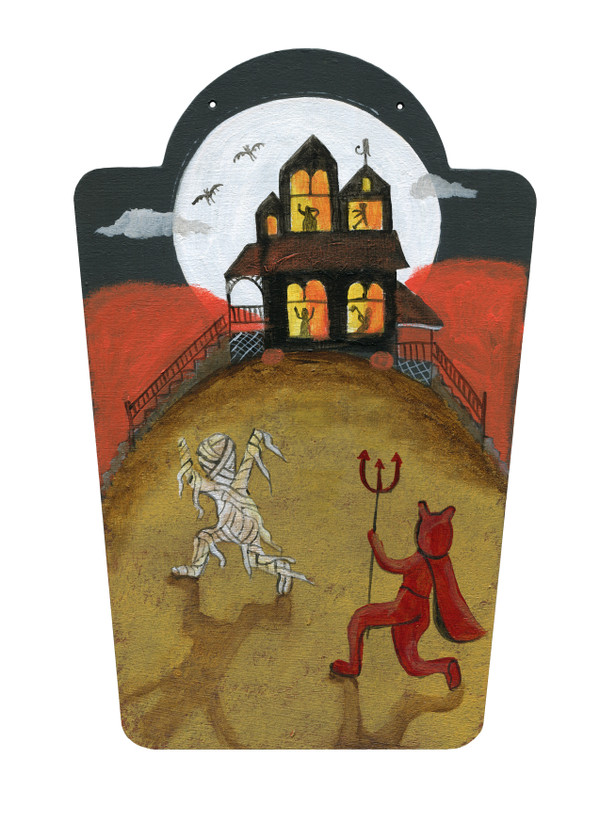 Original acrylic painting on wood