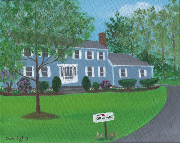 Maher House 3 Folk Art Custom House Painting