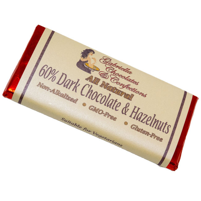 Dark Chocolate Hazelnut Bar Gabriella Chocolates Confections