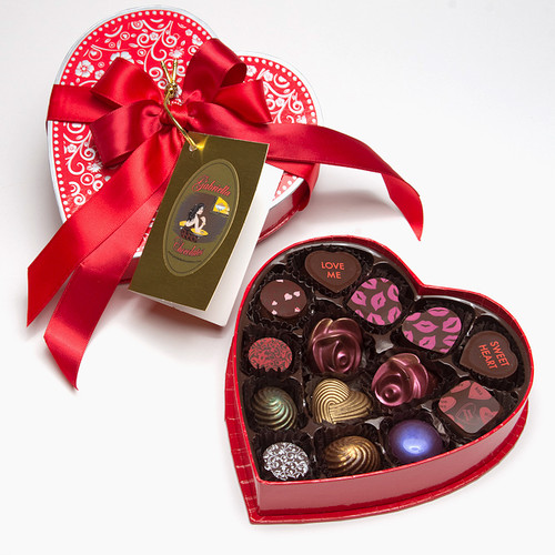 Valentine's Day Dark Chocolate Heart Box Assortment