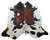 This dark brown spotted cowhide rug will transform your living quarters into a home, it will be a mix that well suits the interior of your home.
