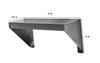 Stainless Steel Wall Mounted Shelf (8" W X 3.5" D X 4" H) Dimensions 