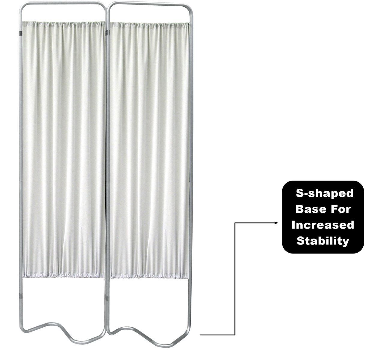 S-Shaped Base for increased stability Medical Privacy Screen 