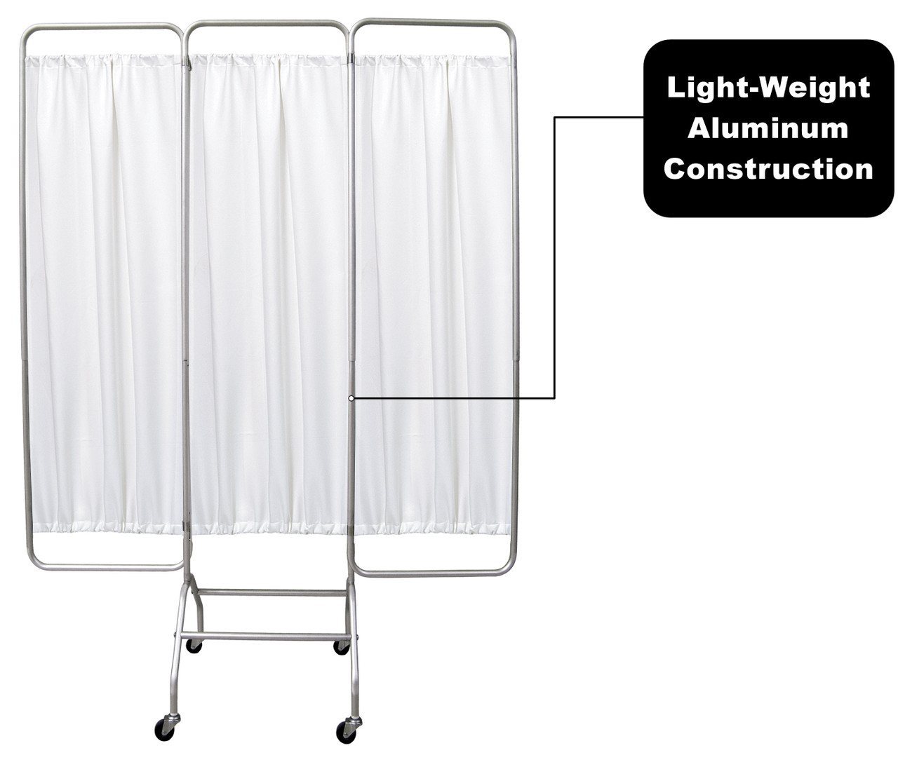 Omnimed Room Divider with lightweight aluminum frame 