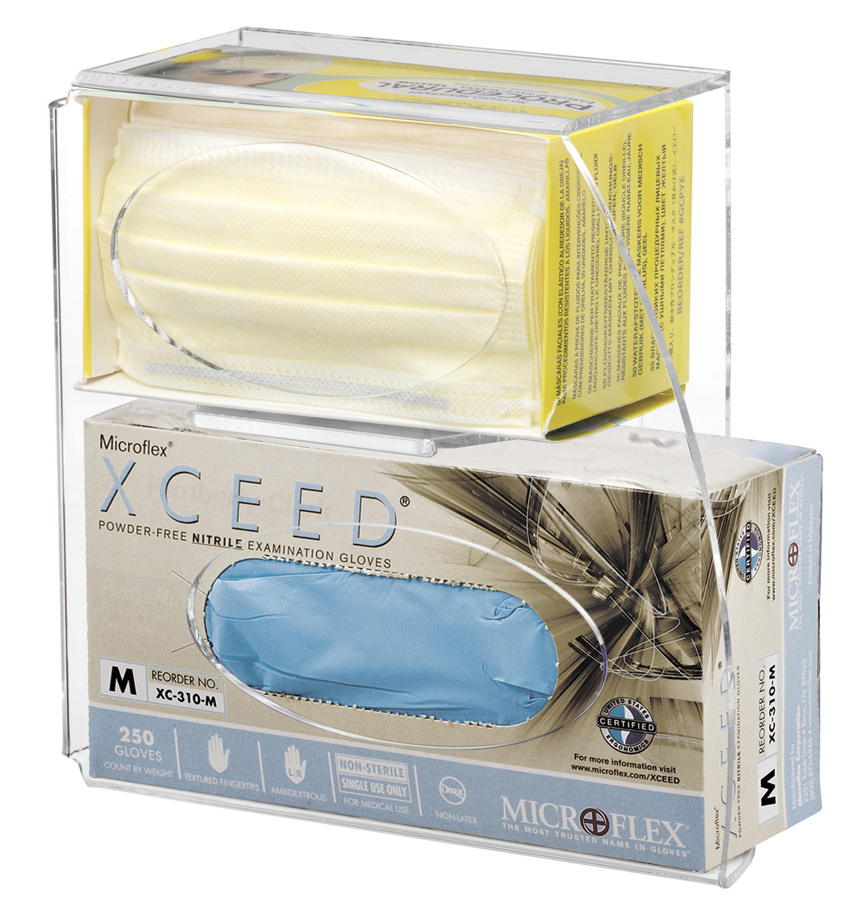Acrylic Glove & Mask PPE Dispenser | Omnimed