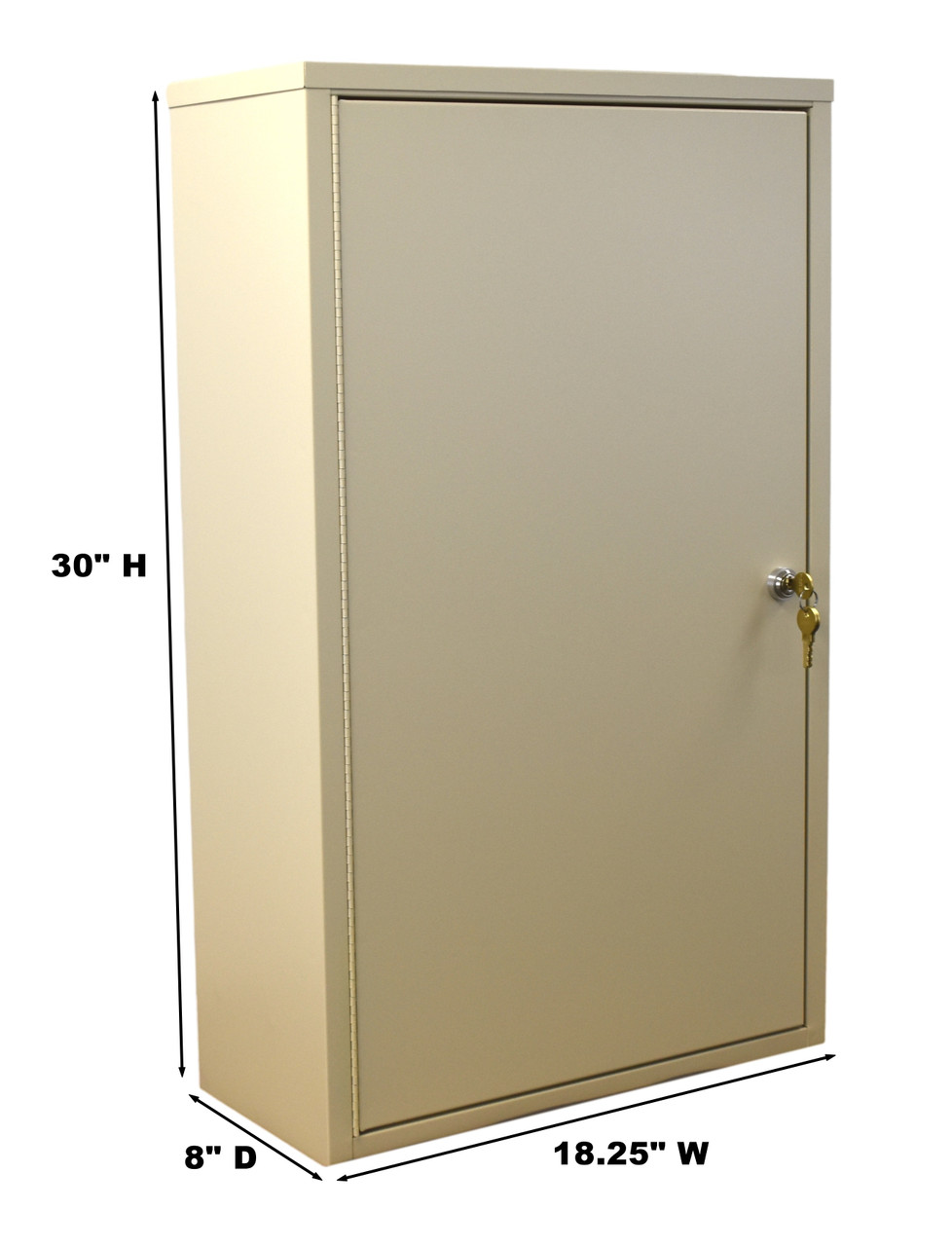 Medicine Cabinet, Two Doors Dual Lock Large 30 x 30 x 10