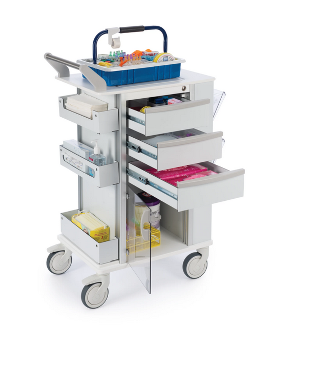 Enhanced Omni Phlebotomy Cart With 5" Casters