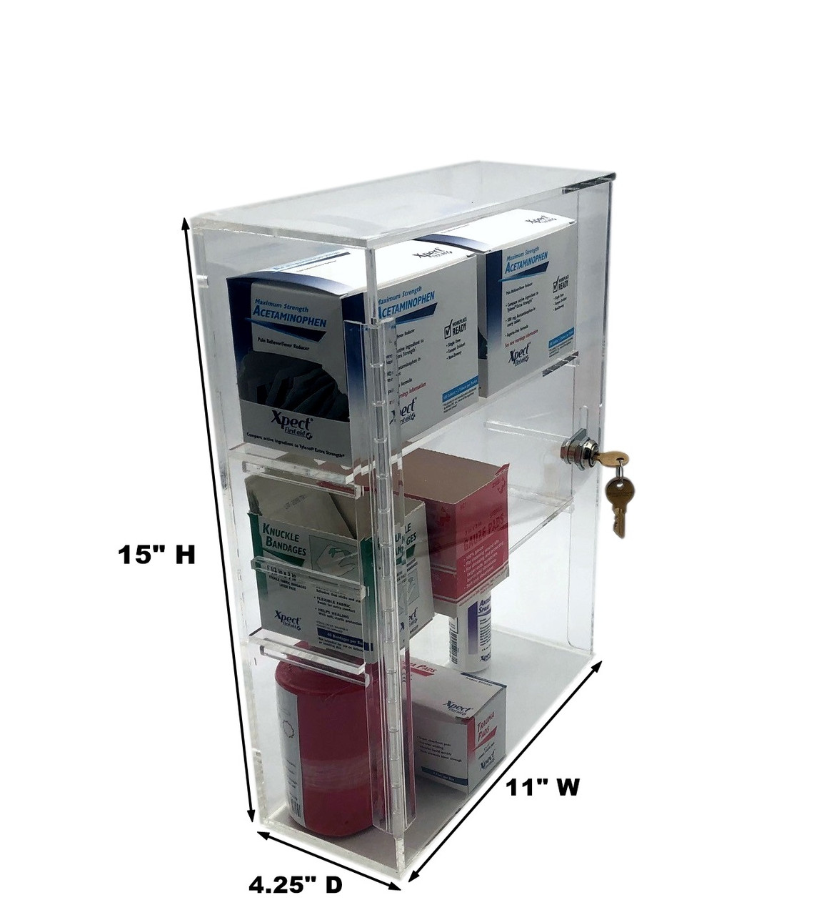 Transparent Utility Cabinet with Dimensions