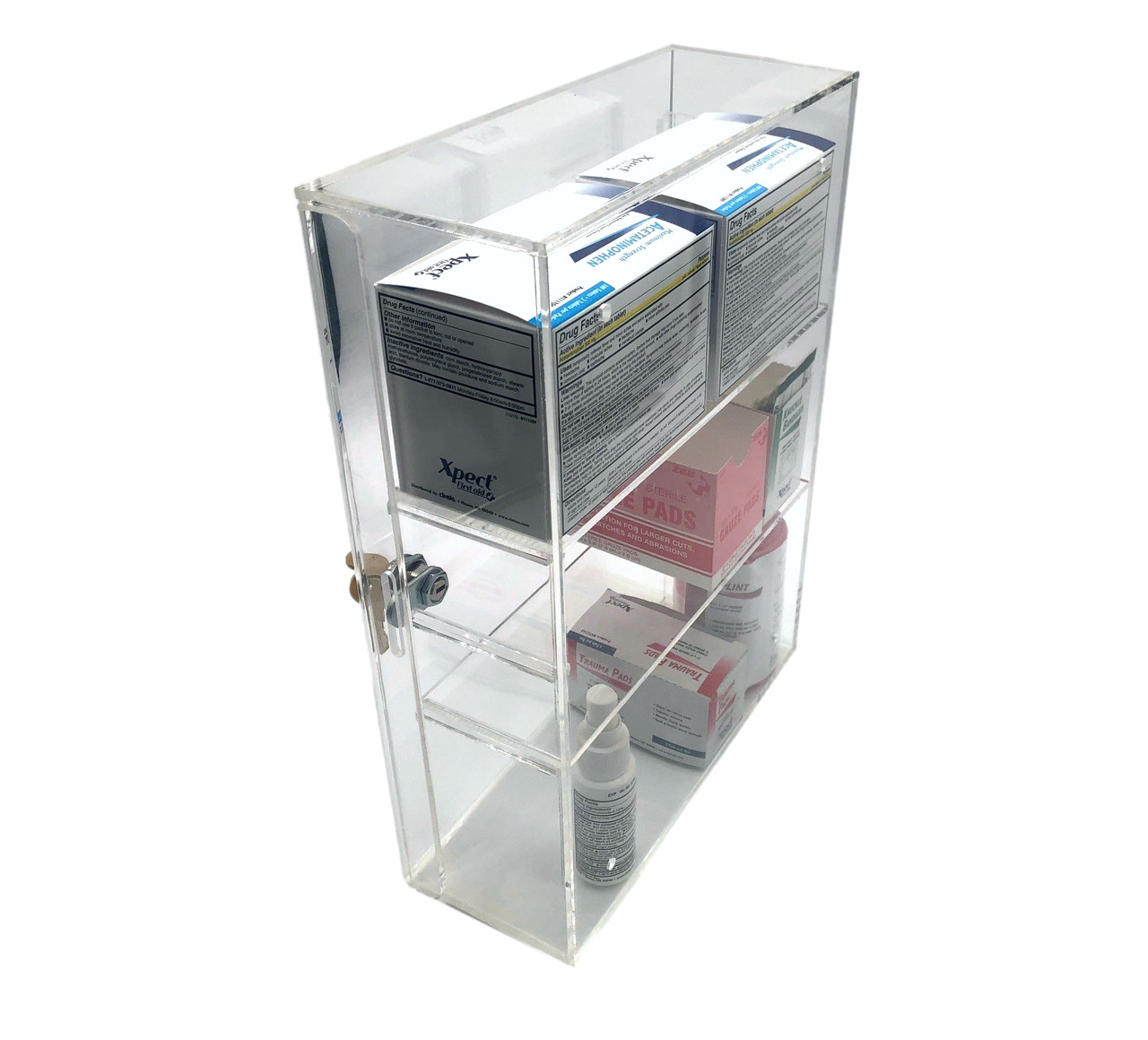 Transparent Utility Cabinet with 2 Shelves (BACK)