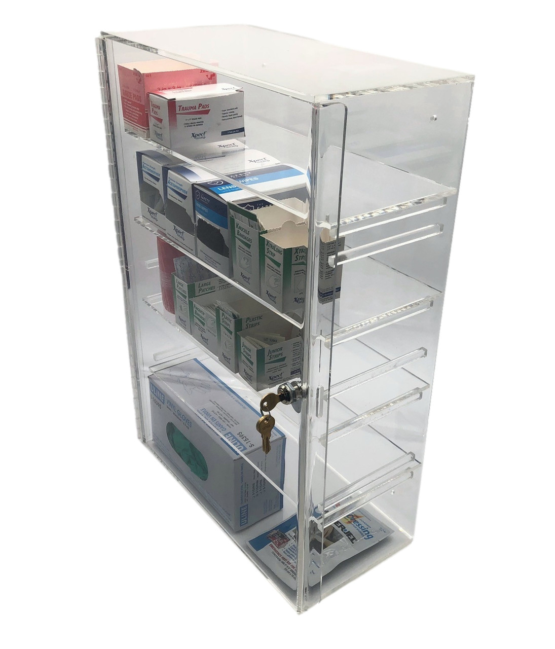 Transparent Utility Cabinet with 4 Shelves (SIDE)