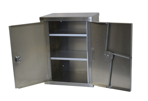 Double Door Narcotic Cabinet W Combo Lock & 4 Shelves (24”H X 16”W X 8”D)