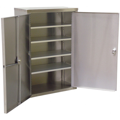 Double Door Narcotic Cabinet W 4 Shelves (30”H X 22”W X 12”D)
